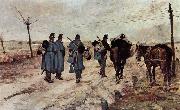 Giovanni Fattori Marschierende Soldaten oil painting artist